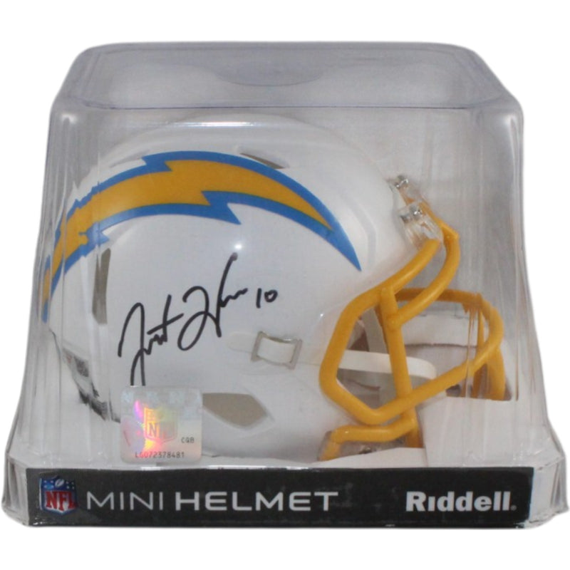 Justin Herbert Autographed Los Angeles Chargers Mini Helmet