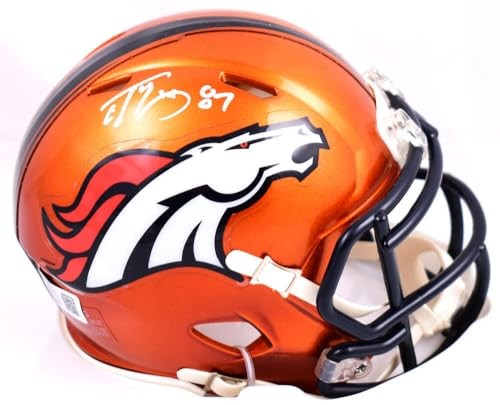 Ed McCaffrey Signed Denver Broncos Flash Speed Mini Helmet