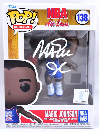 Magic Johnson Autographed Los Angeles Lakers Funko Pop Figurine
