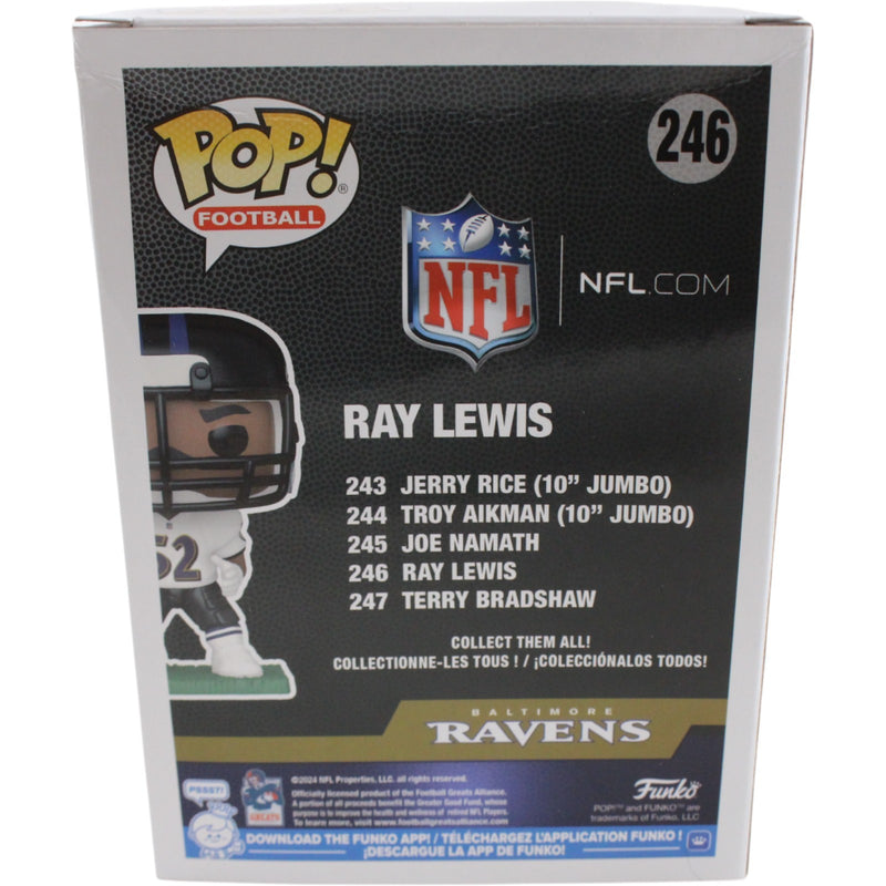 Ray Lewis Signed Baltimore Ravens Funko Pop! #246 Beckett Witnessed