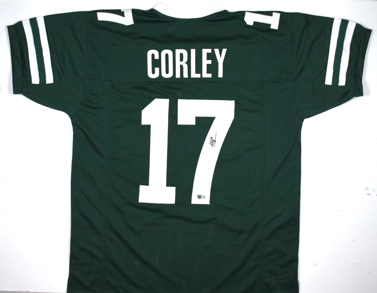 Malachi Corley Signed Custom Green Pro-Style Jersey
