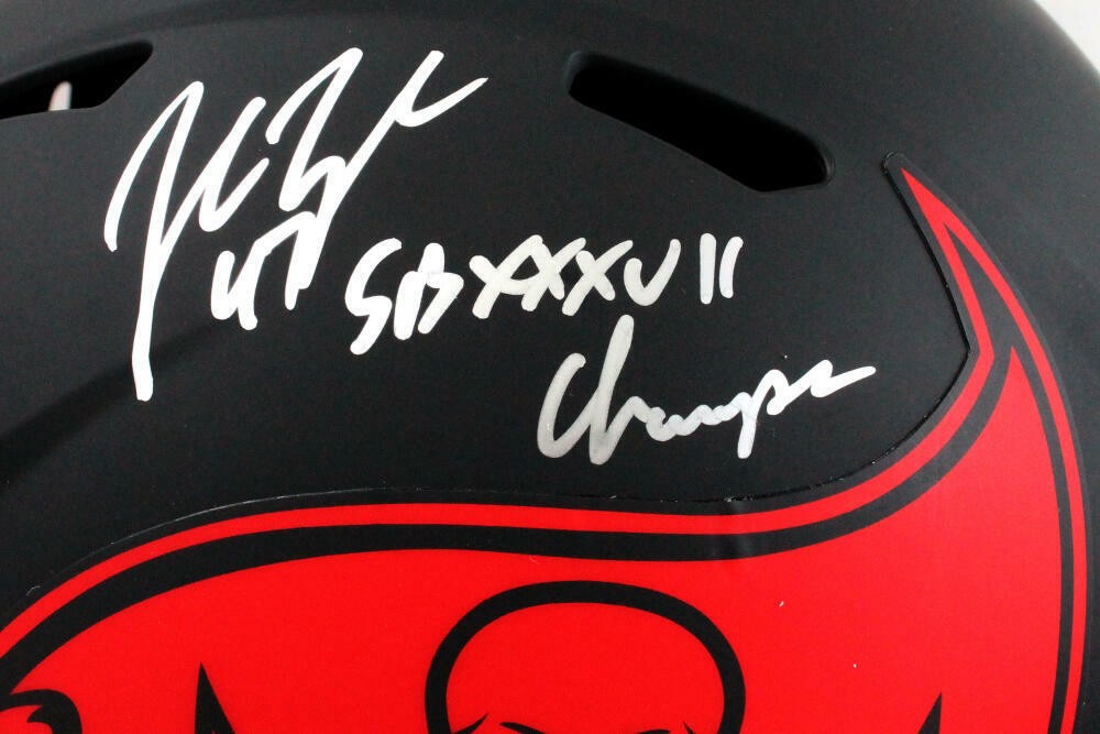 John Lynch Signed Tampa Bay Buccaneers Eclipse Speed Helmet Inscribed SB Champs