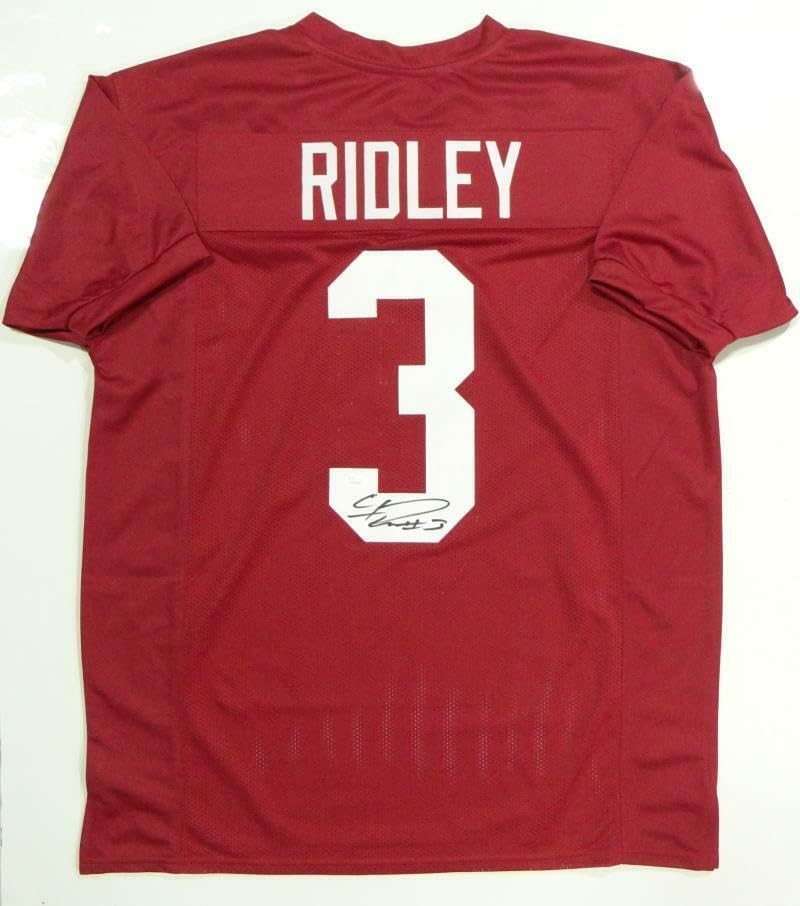 Calvin Ridley Signed Red Custom College-Style Football Jersey