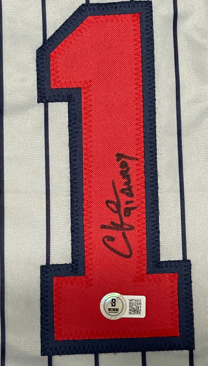 Chuck Knoblauch Signed Minnesota Custom Jersey (91 AL ROY Inscription)