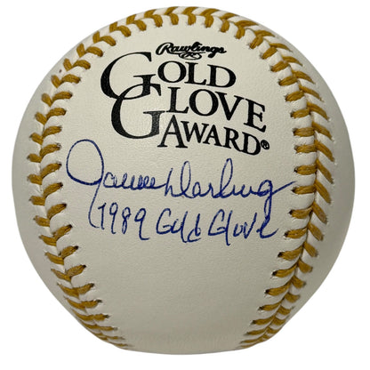 Ron Darling Signed Gold Glove Baseball (1989 Gold Glove Inscription)