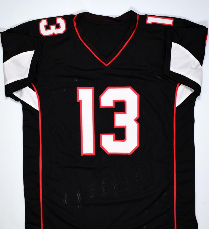 Kurt Warner Signed Black Custom Football Jersey with HOF Inscription