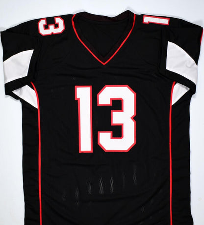 Kurt Warner Signed Black Custom Football Jersey with HOF Inscription