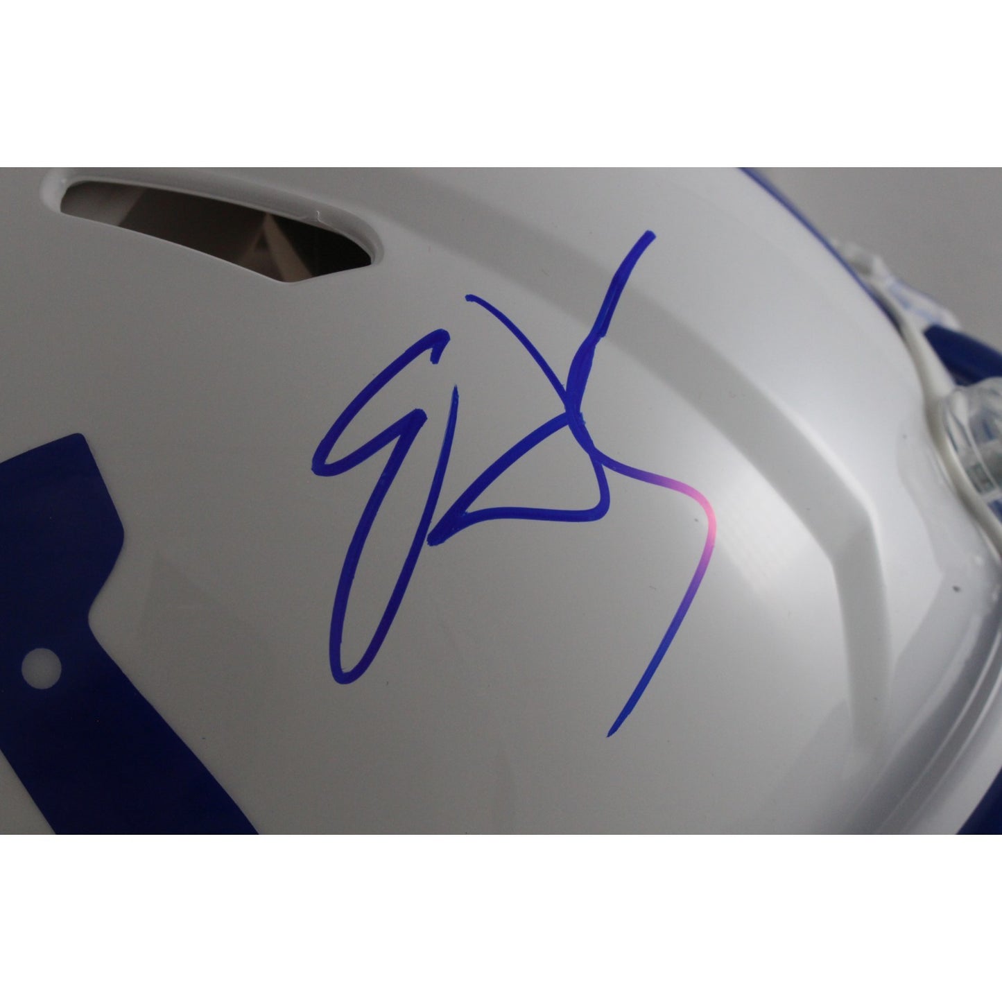 Edgerrin James Signed Indianapolis Colts Full Size Authentic Throwback Helmet
