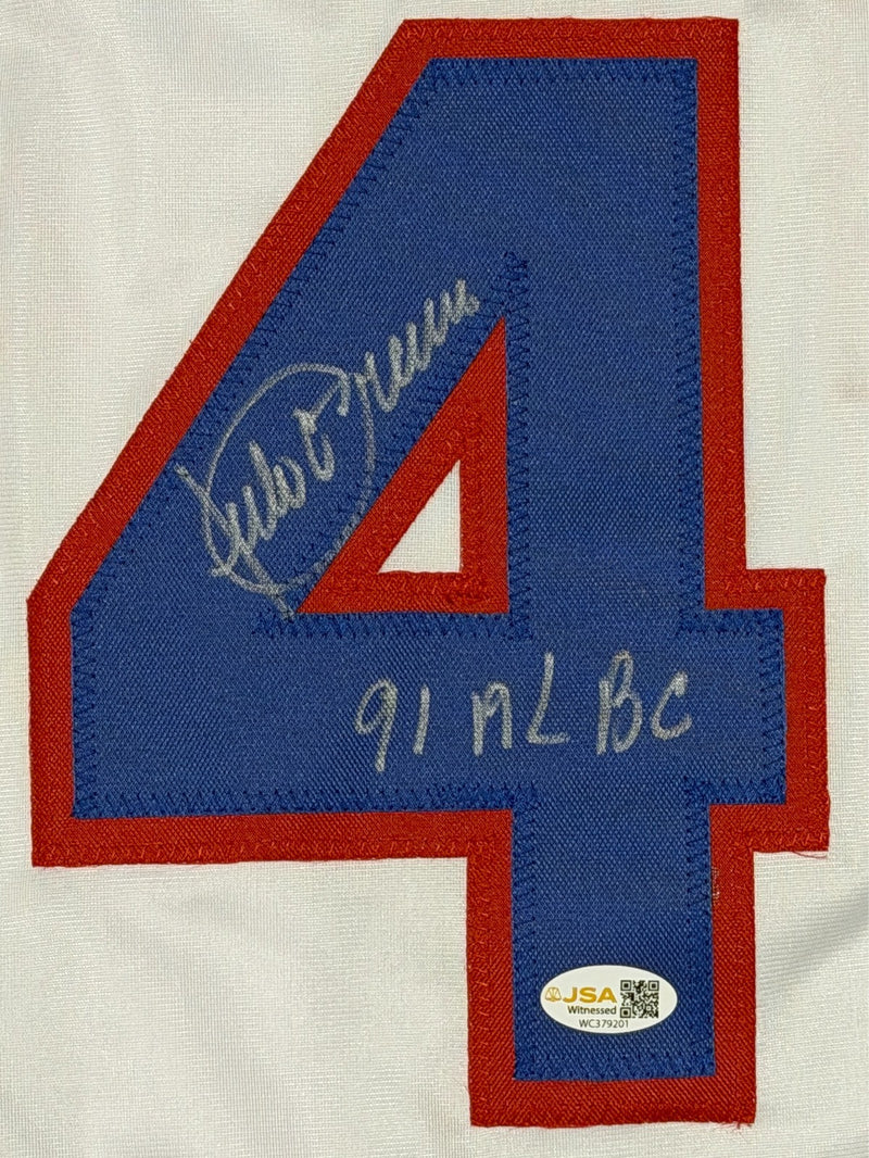 Julio Franco Signed Texas Rangers Custom Jersey 91 AL BC JSA COA