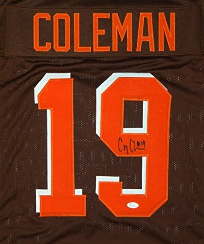 Corey Coleman Signed Brown Custom Jersey