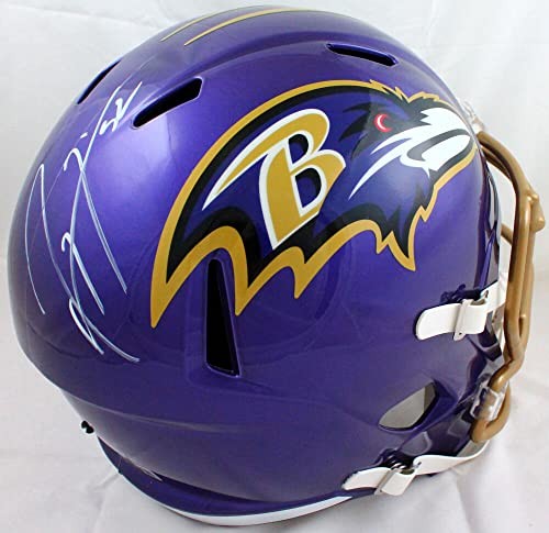 Ray Lewis Autographed Baltimore Ravens Full Size Flash Speed Helmet