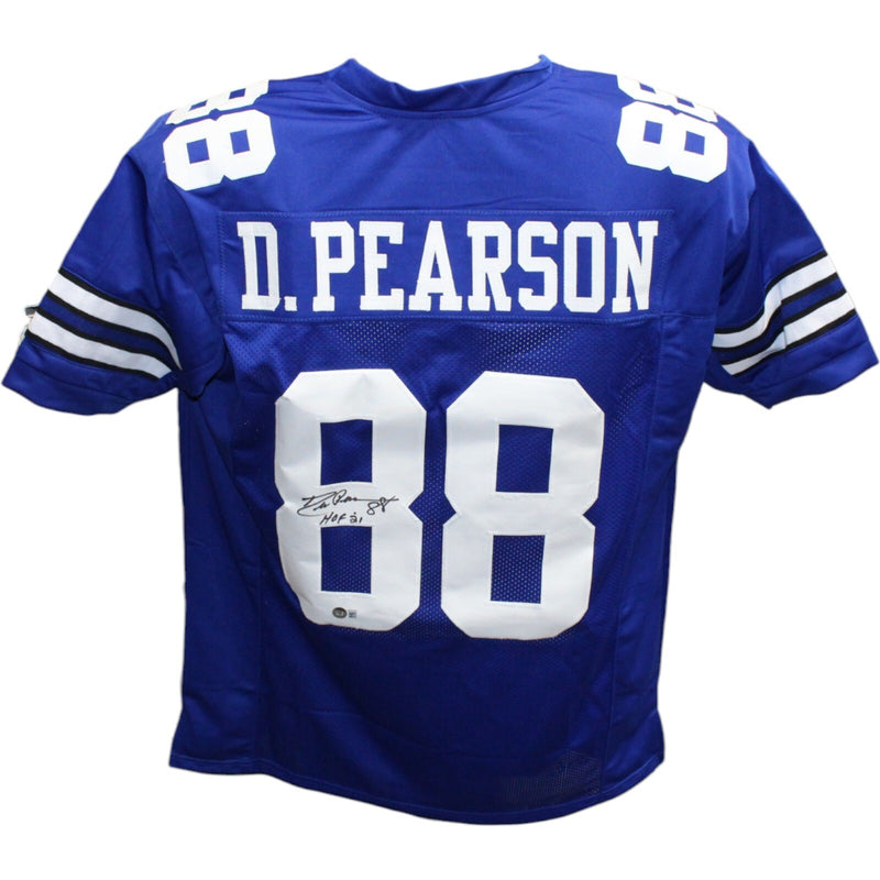 Drew Pearson Signed Pro Style Jersey Dallas Cowboys (HOF Inscription)