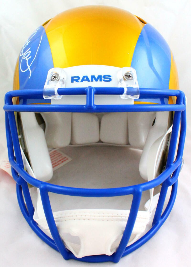 Kurt Warner Signed Los Angeles Rams Flash Speed Authentic Helmet