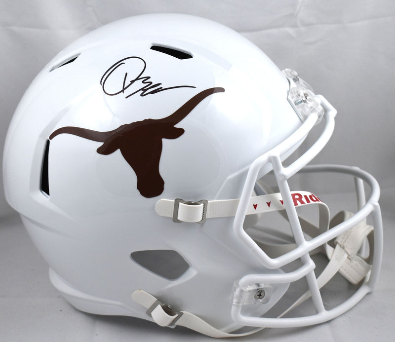 Quinn Ewers Autographed Texas Longhorns Full Size Speed Helmet