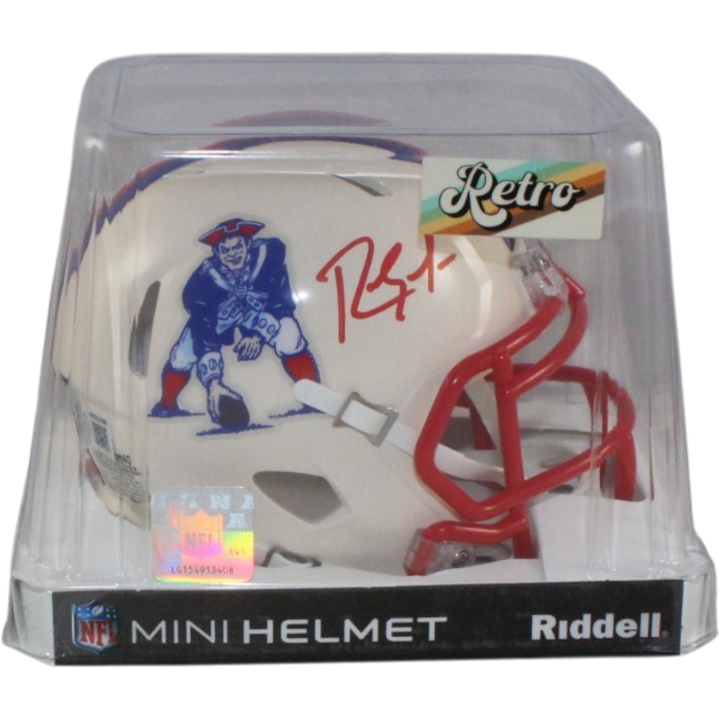 Randy Moss Signed New England Patriots Retro Mini Helmet