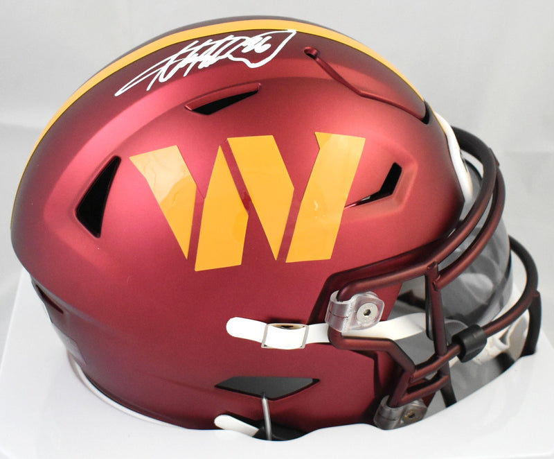 Adrian Peterson Signed Washington Commanders Mid-Size SpeedFlex Helmet