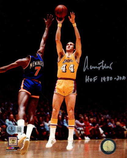 Jerry West Signed Los Angeles Lakers 8x10 Photo - HOF Inscribed