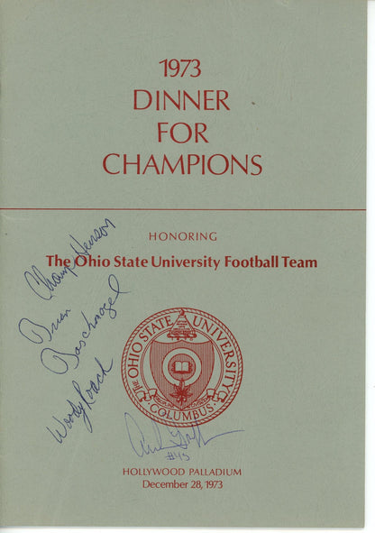 Archie Griffin & Multi-Signed 1973 Ohio State Buckeyes Champions Pamphlet