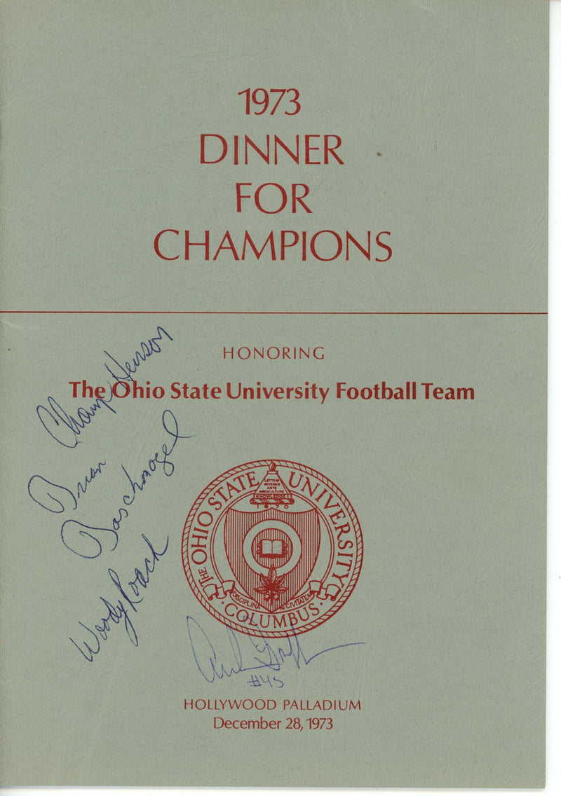 Archie Griffin & Multi-Signed 1973 Ohio State Buckeyes Champions Pamphlet