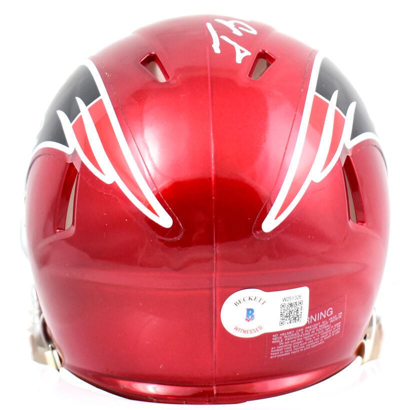 Tedy Bruschi Signed New England Patriots Flash Speed Mini Helmet