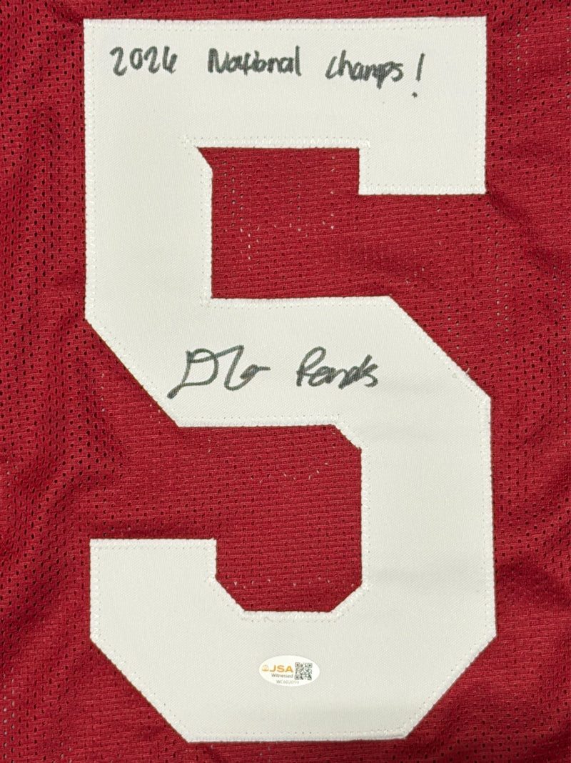 D'Angelo Ponds Signed Indiana Hoosiers Custom Jersey "2026 Nat'l Champs"