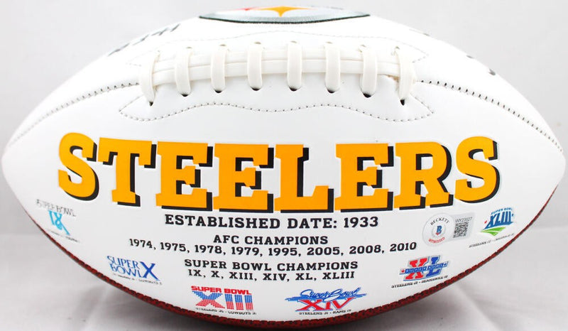 Mel Blount Autographed Pittsburgh Steelers Logo Football (HOF Inscription)