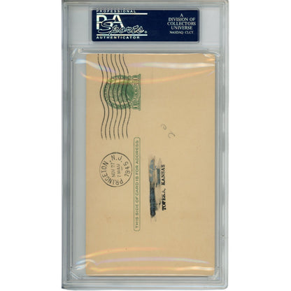 Wes Fesler Autographed Ohio State Buckeyes Postcard PSA Slabbed
