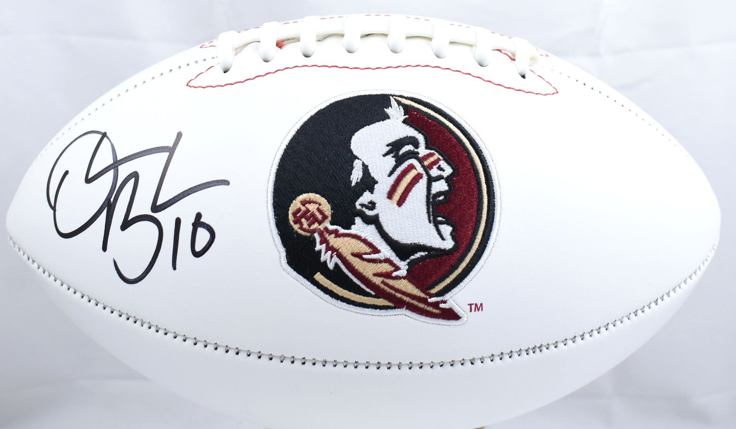 Derrick Brooks Signed Florida State Seminoles Logo Football