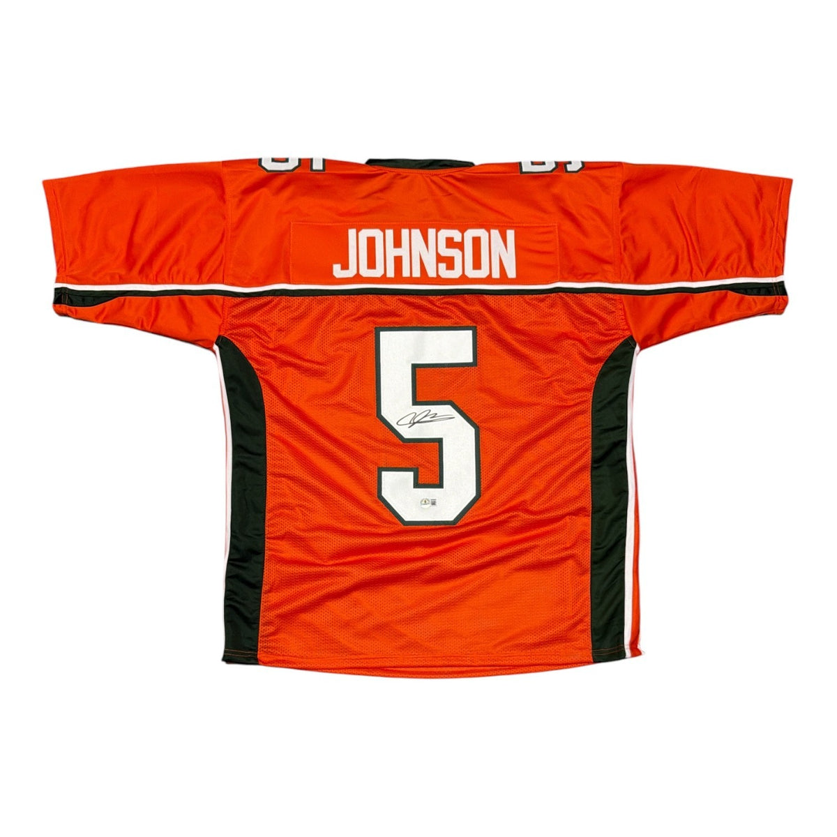 Andre Johnson Autographed Miami Hurricanes Custom Jersey