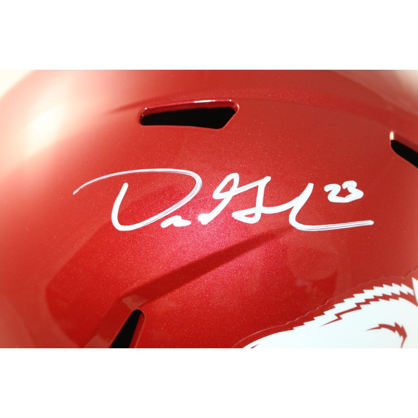Dre Greenlaw Signed Arkansas Razorbacks Full Size Replica Helmet