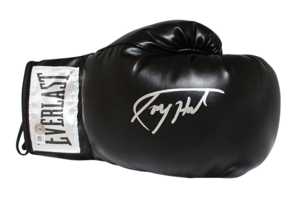 Larry Holmes Signed Black Boxing Glove (Beckett BAS)