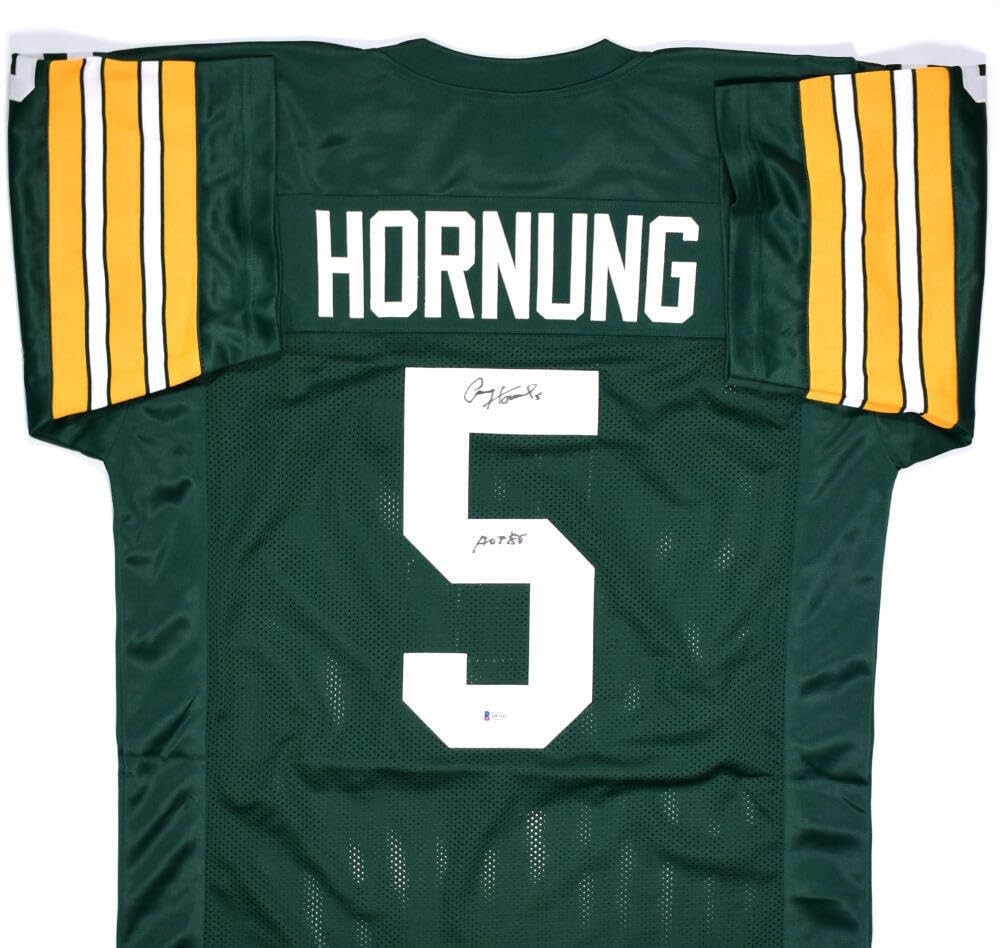 Paul Hornung Signed Green Bay Packers Style Custom Green Jersey