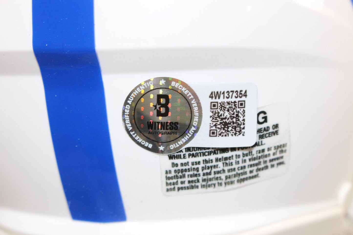 Edgerrin James Indianapolis Colts Autographed Throwback Mini Helmet (HOF)