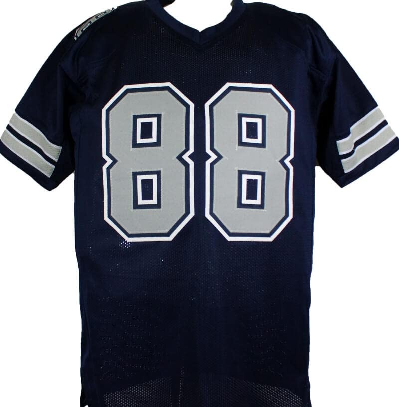 Michael Irvin Autographed Blue and Grey Custom Jersey