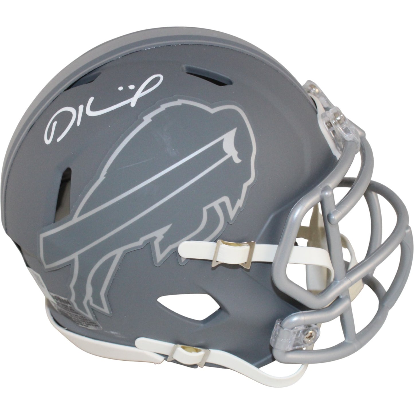 Dalton Kincaid Buffalo Bills Slate Autographed Mini Helmet