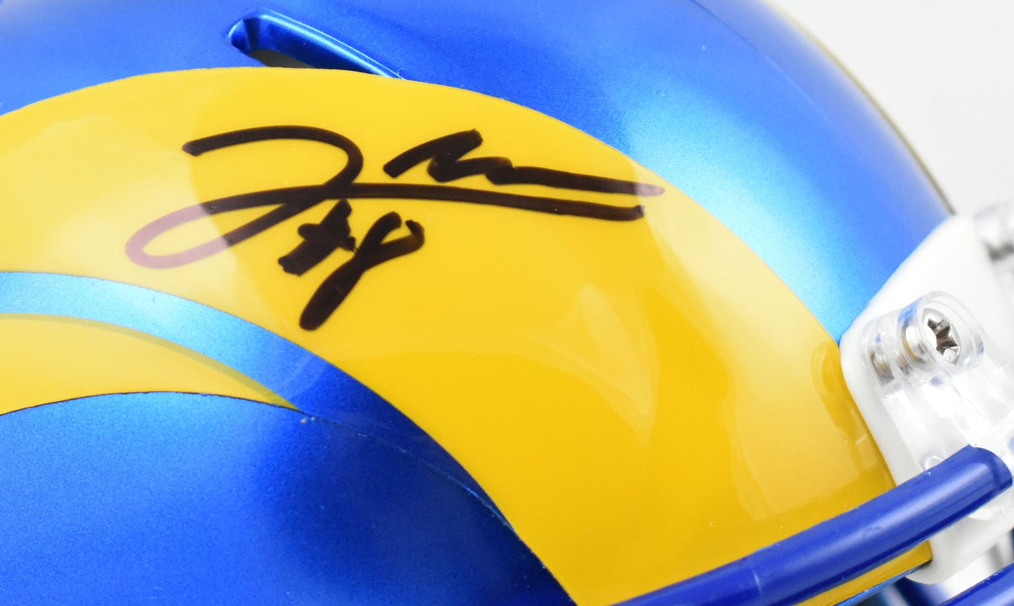 Jared Verse Signed Los Angeles Rams Speed Mini Helmet - Black