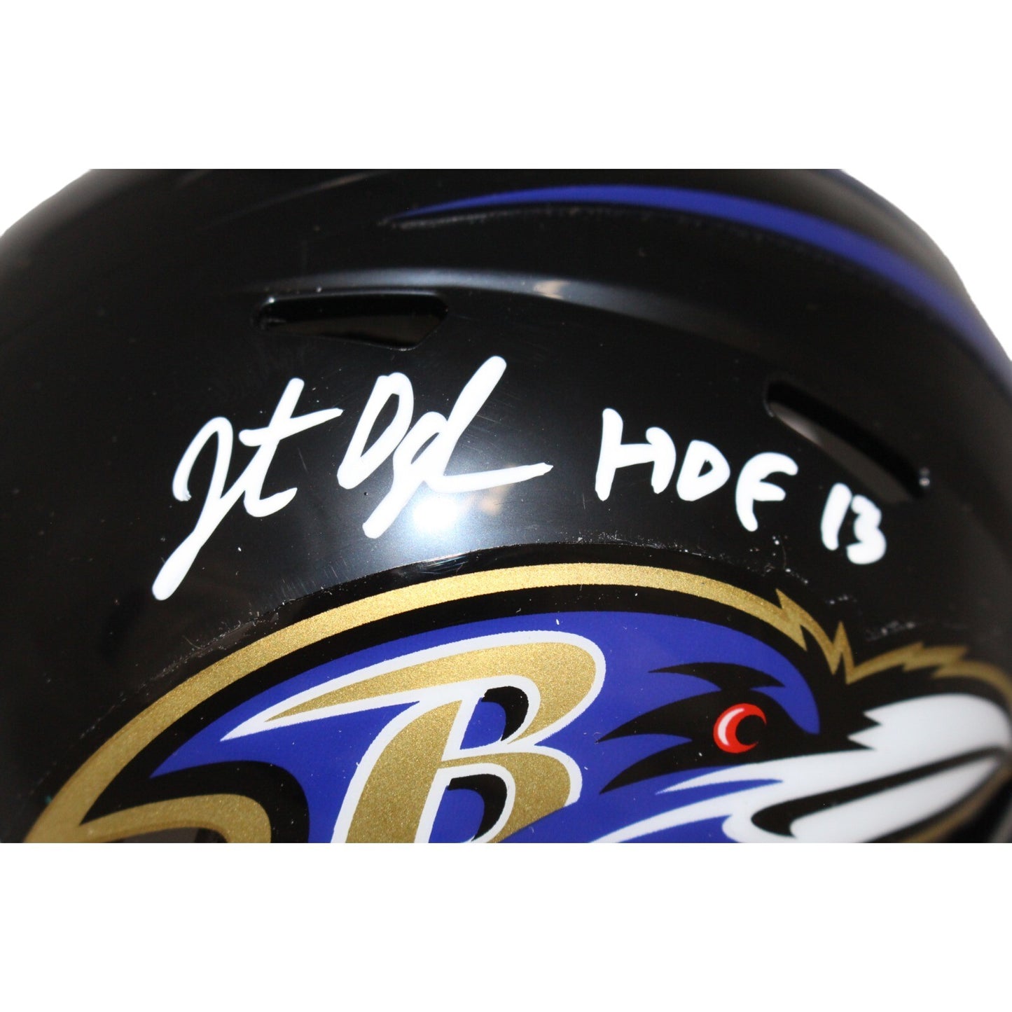 Jonathan Ogden Baltimore Ravens Signed Speed Mini Helmet (Beckett COA)