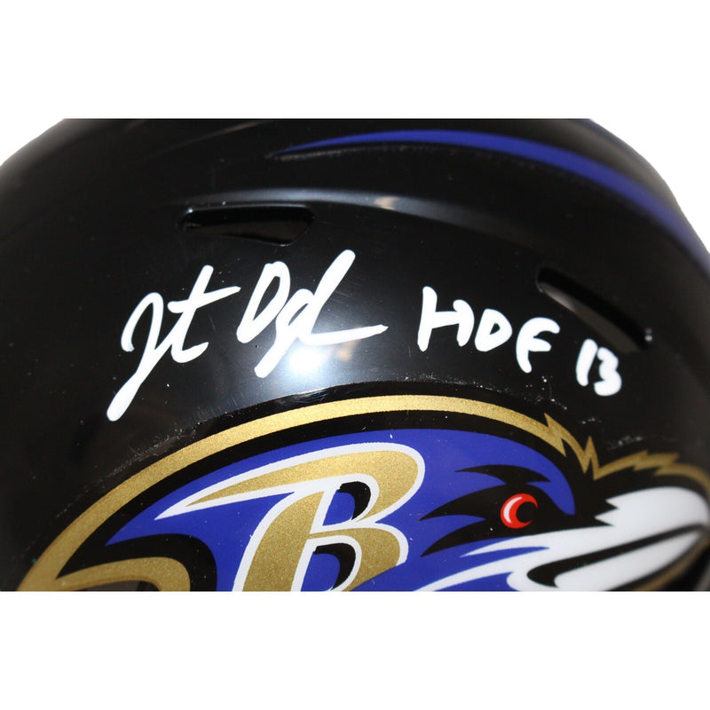 Jonathan Ogden Baltimore Ravens Signed Speed Mini Helmet (Beckett COA)