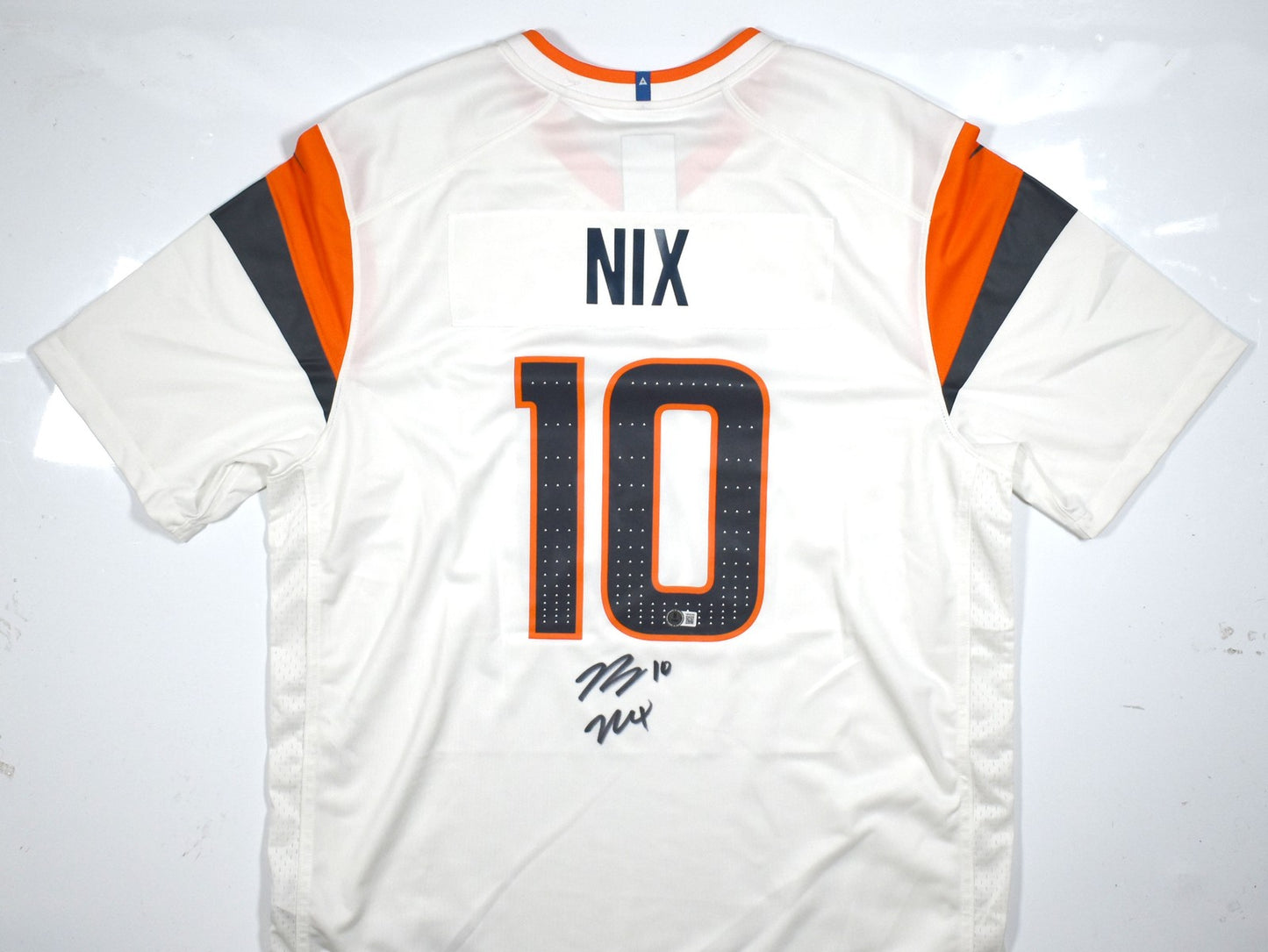 Bo Nix Autographed Denver Broncos White Jersey
