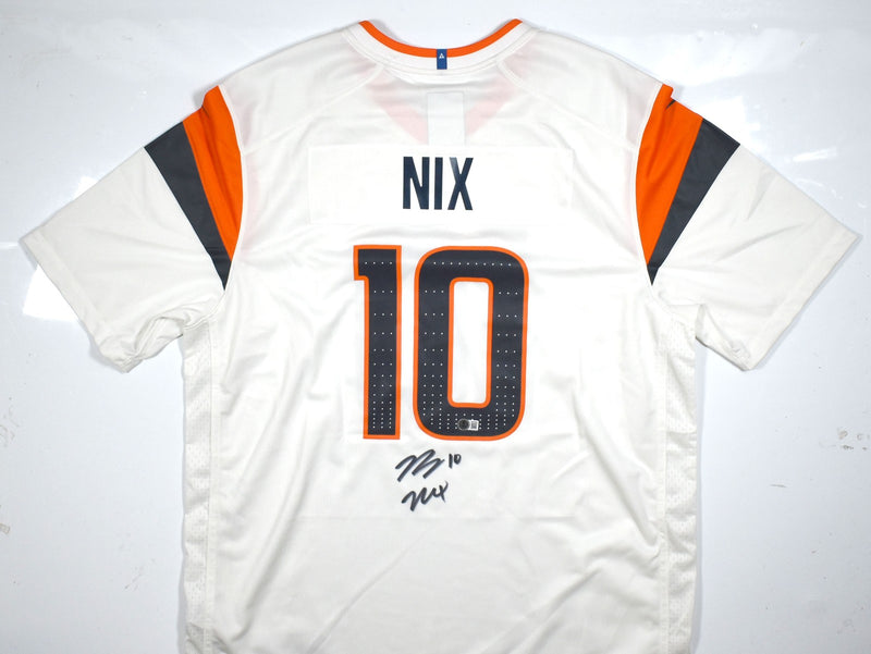 Bo Nix Autographed Denver Broncos White Jersey