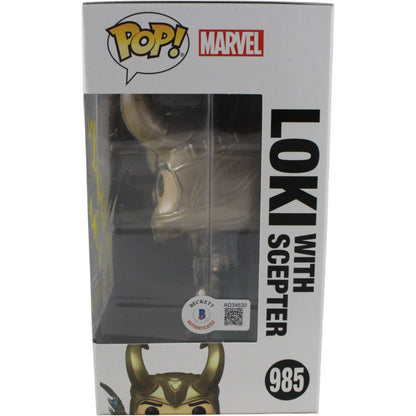 Tom Hiddleston Signed Loki The Avengers Funko Pop! #985 (Glow)