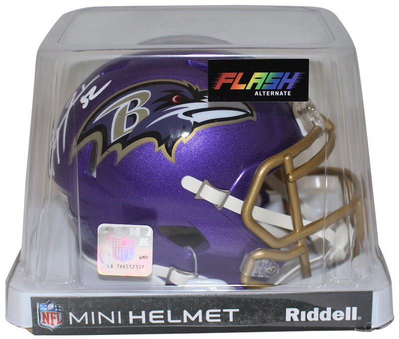Ray Lewis Baltimore Ravens Signed Riddell Flash Alternate Mini Helmet