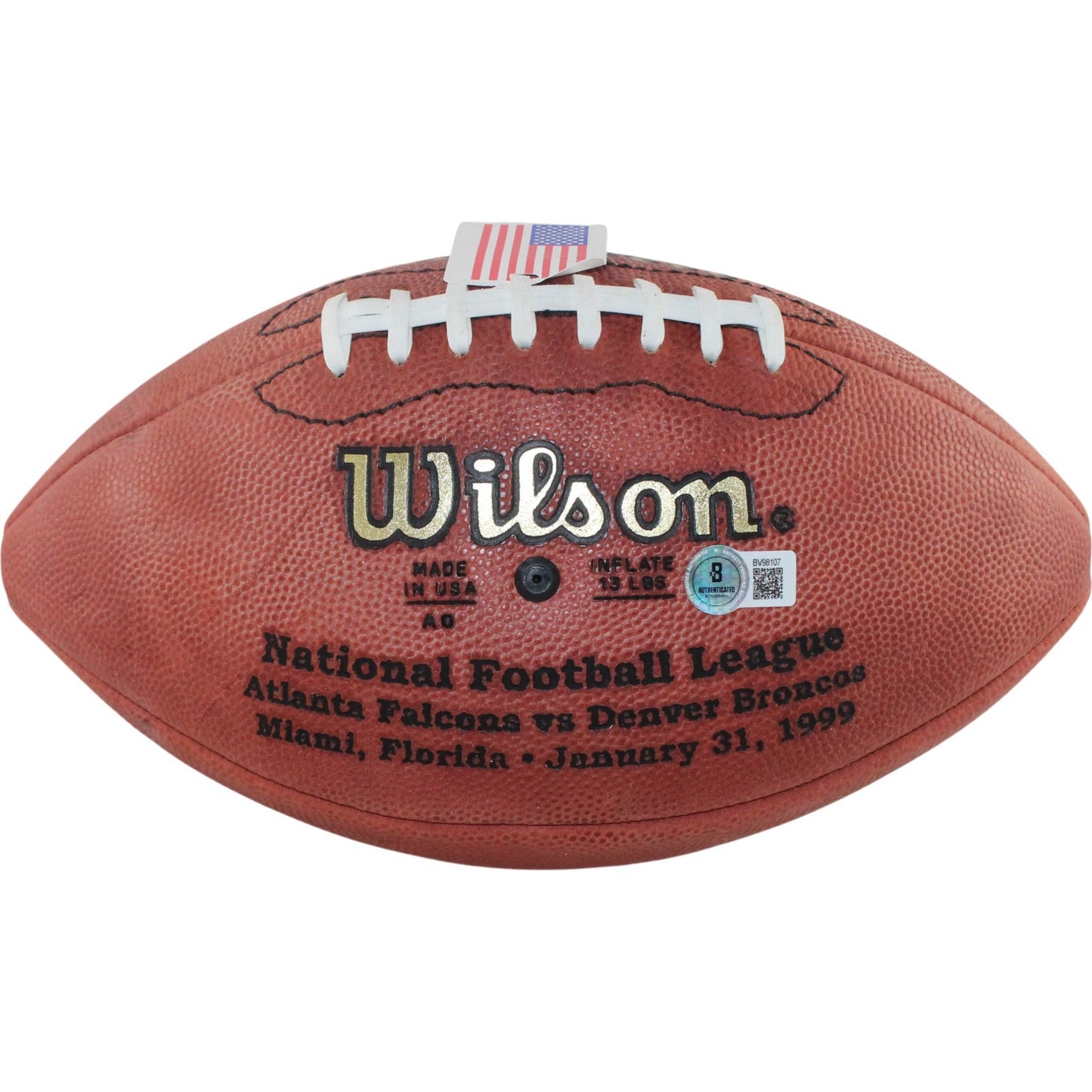 Ed McCaffrey Signed Denver Broncos SB XXXIII Wilson Football (Deflated)
