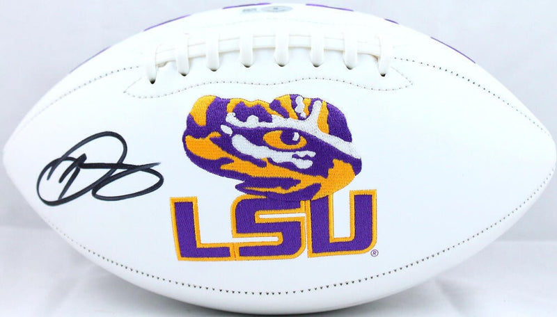 Odell Beckham Jr. Signed LSU Tigers Logo Football - Black