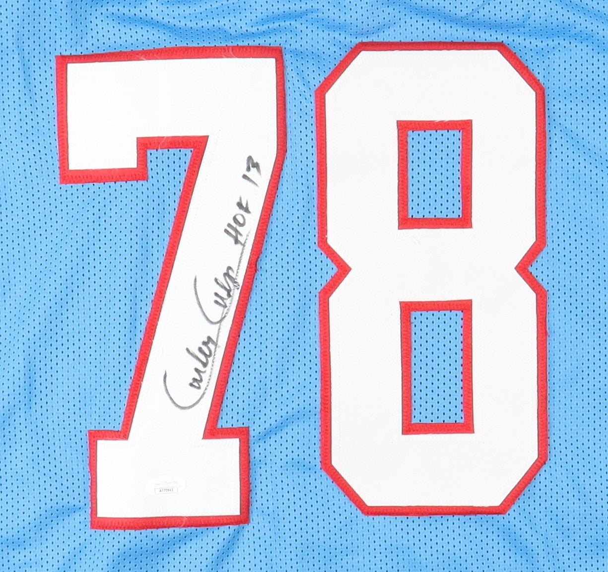 Curley Culp Signed Houston Oilers Custom Light Blue Jersey (HOF 13)