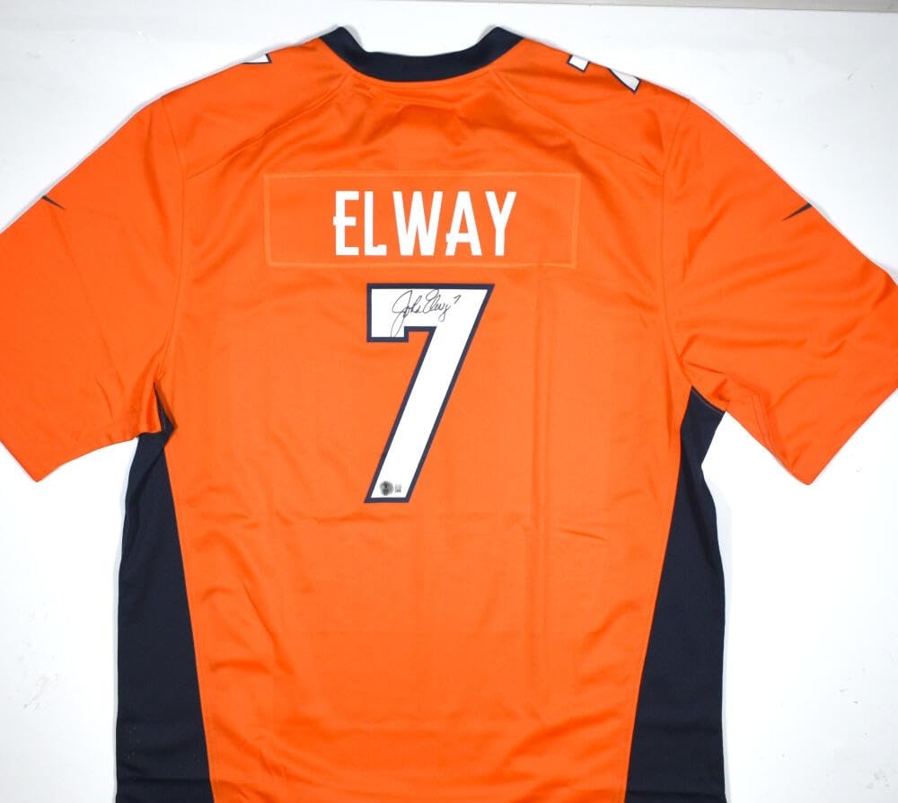 John Elway Signed Denver Broncos Black Nike Game Jersey