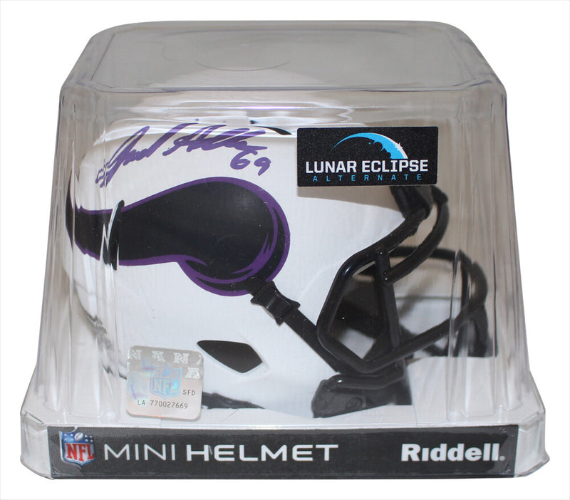 Jared Allen Signed Minnesota Vikings Lunar Mini Helmet Beckett