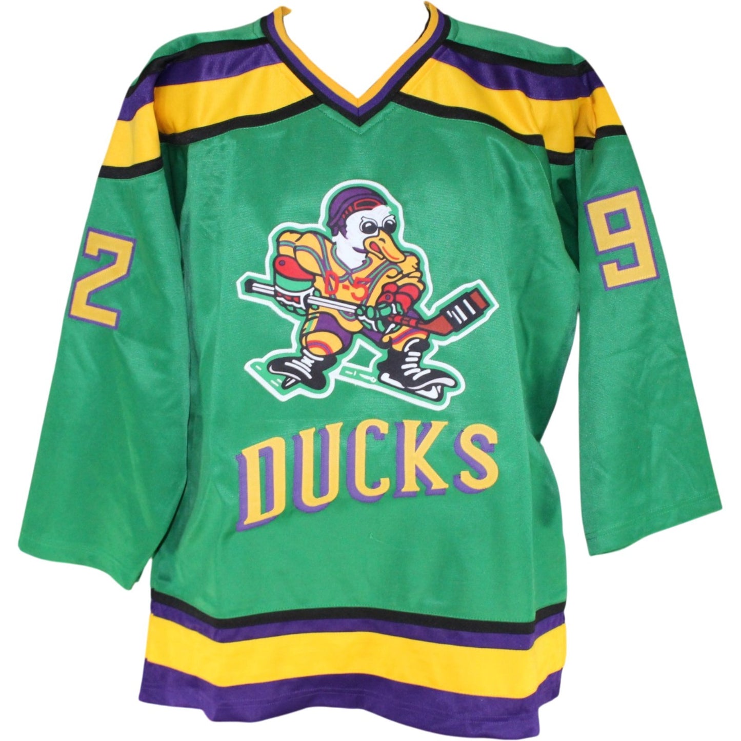 Mighty Ducks Cast Autographed Green Jersey (8 Signatures)