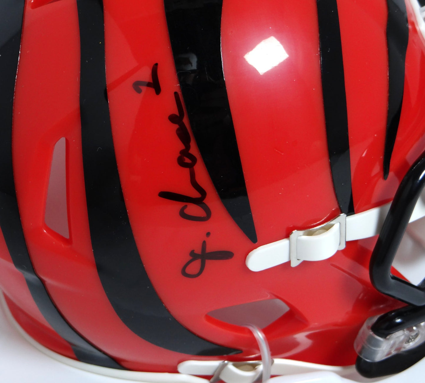 Ja'Marr Chase Signed Cincinnati Bengals Black Speed Mini Helmet