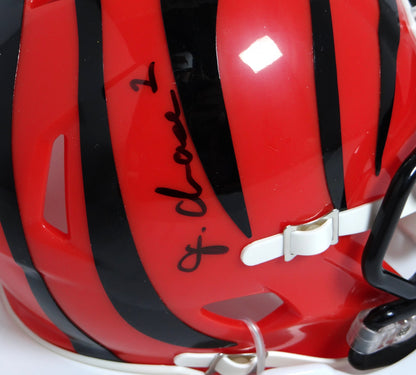 Ja'Marr Chase Signed Cincinnati Bengals Black Speed Mini Helmet